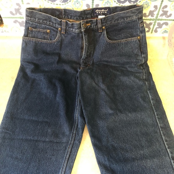 Eddie Bauer fleece lined denim pants - Picture 5 of 7
